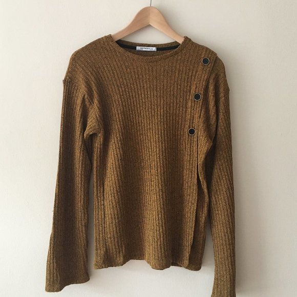 SOLD Zara Button Ribbed Sweater - Picture 2 of 7